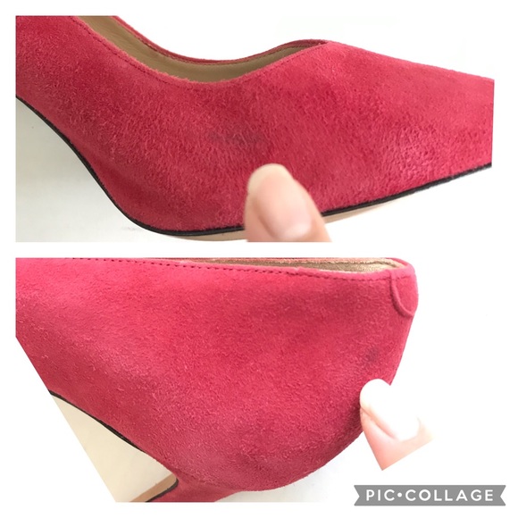 Sandro Paris red suede pump heels Sz EU 39 - Picture 12 of 16